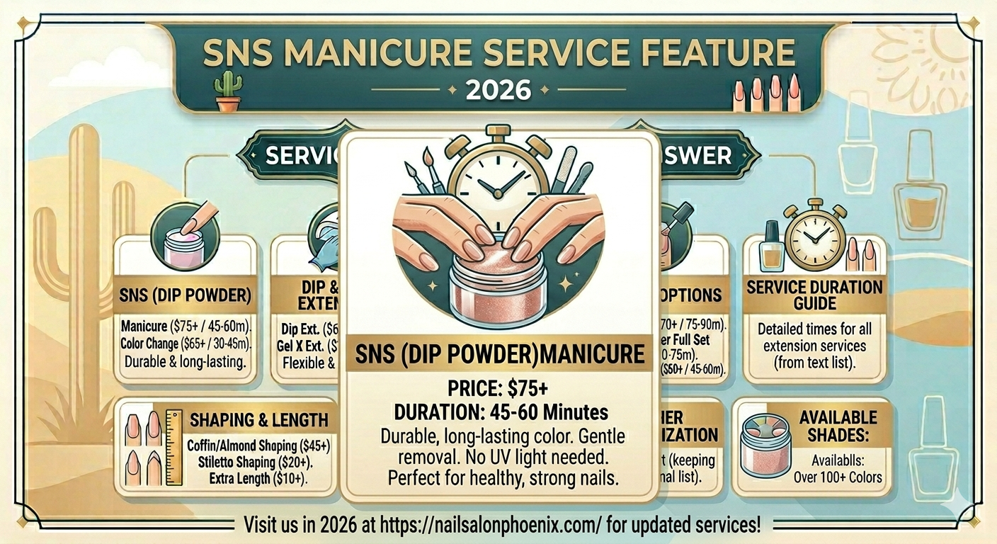 SNS Manicure — $60+ (45-60 Minutes)