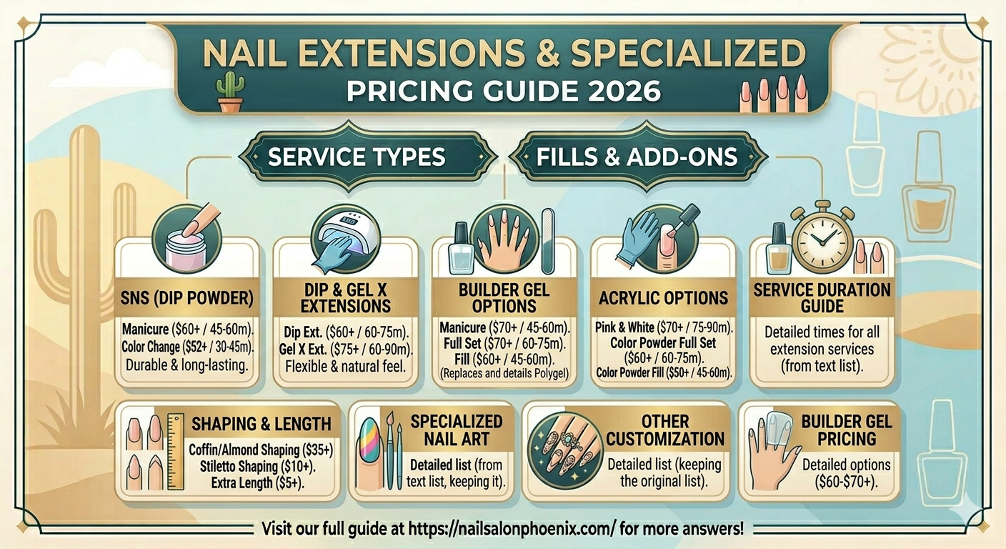 Nail Extensions Cost in Phoenix, AZ: Complete Pricing Guide for 2026
