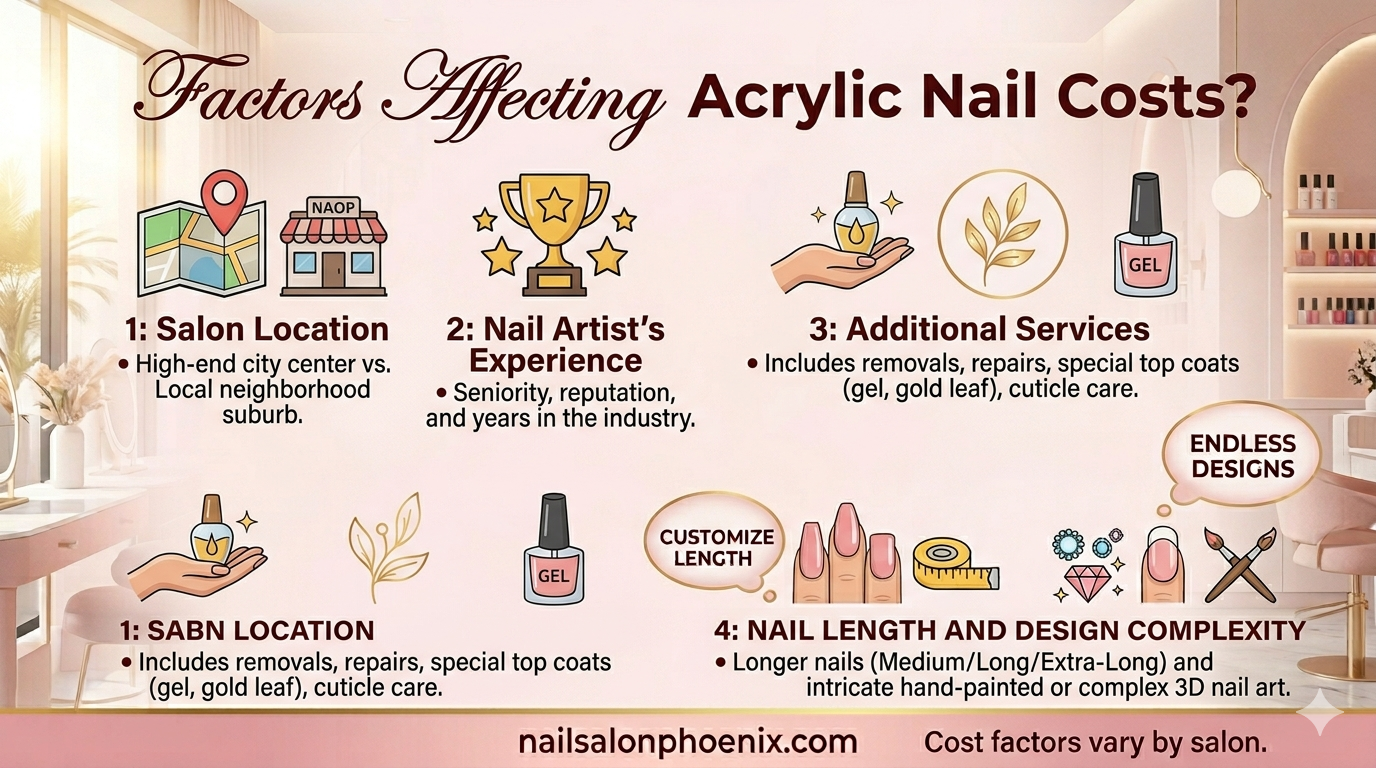Factors Affecting Acrylic Nail Costs

