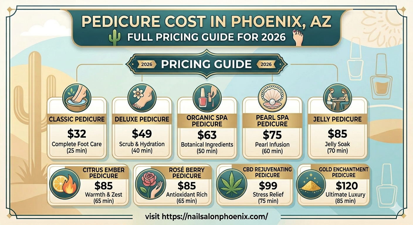Pedicure Cost in Phoenix, AZ: Full Pricing Guide for 2026